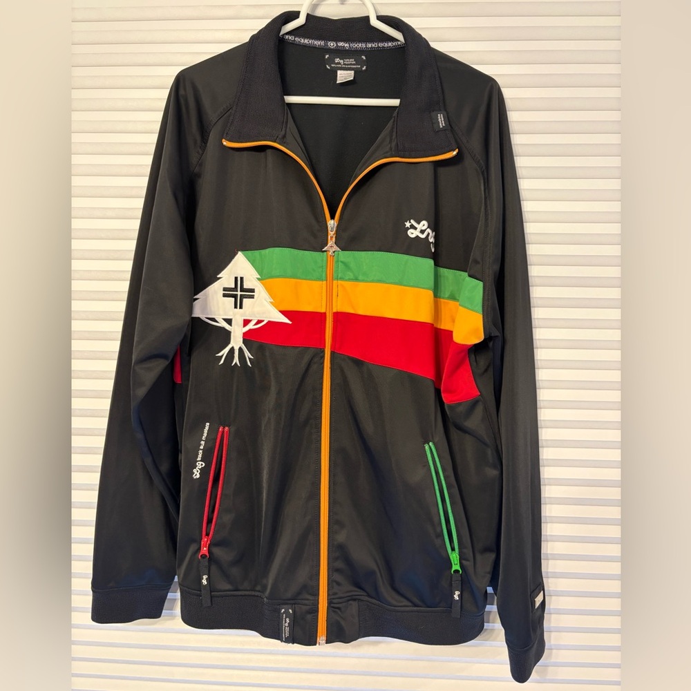 Men’s XL LRG Rasta Colored Track Jacket